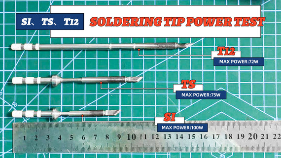 SI, TS, T12 Soldering Iron Tips Power Test