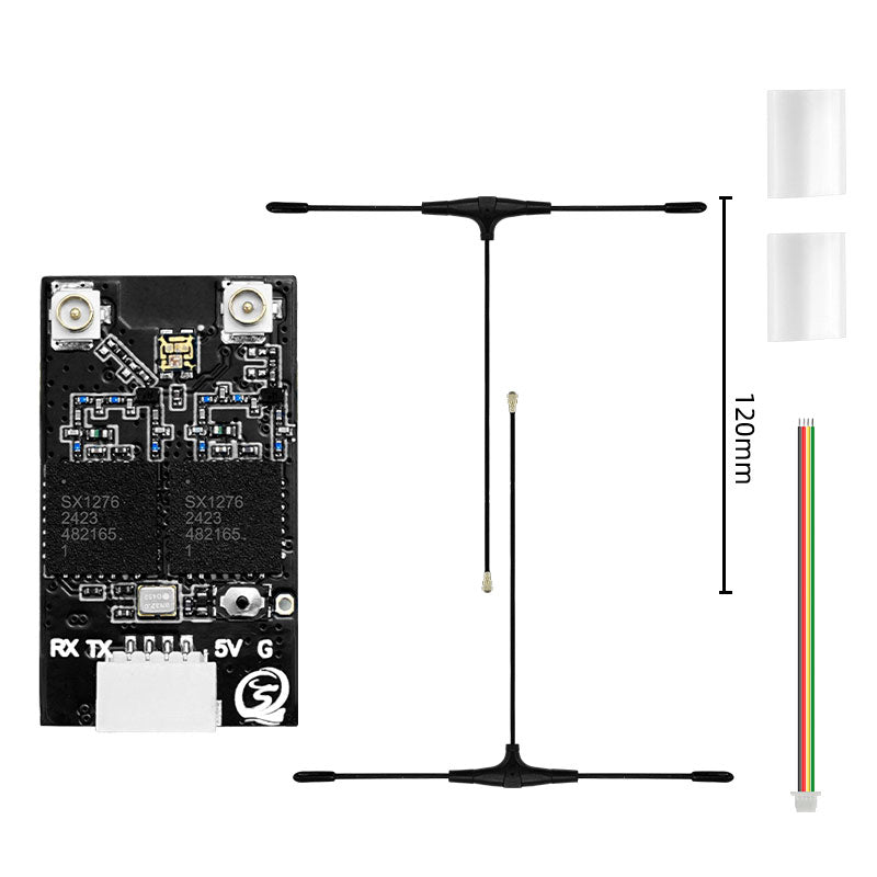 SEQURE ELRS 915MHz/868MHz Dual RX True Diversity Dual Antenna Receiver FPV Racing Drone Fixed Wing Small Size Long Distance Low Latency