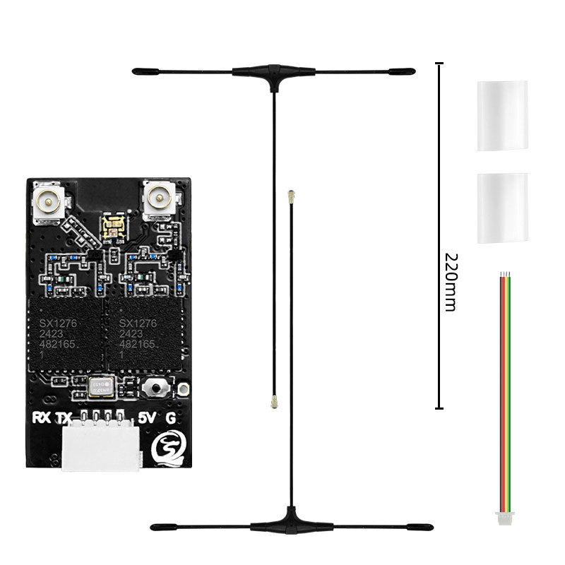 SEQURE ELRS 915MHz/868MHz Dual RX True Diversity Dual Antenna Receiver FPV Racing Drone Fixed Wing Small Size Long Distance Low Latency