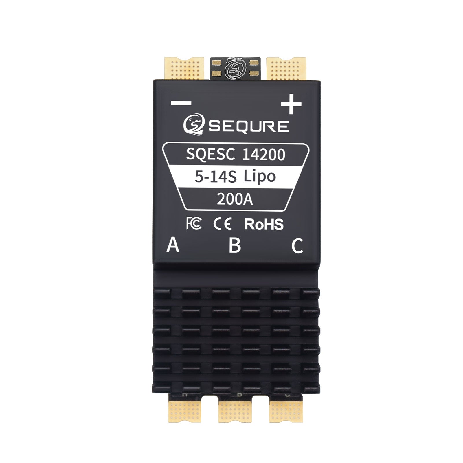 SEQURE SQESC 14200 & 14200M & 14200 Pro Brushless ESC 5-14S Lipo Power Supply 200A AM32/ESCape32/BLHeli_32 Firmware Suitable for Multi-rotor Drones Airplane Models Crop Protection Aircraft Helicopters Model Ships RC Model Cars Surfboards