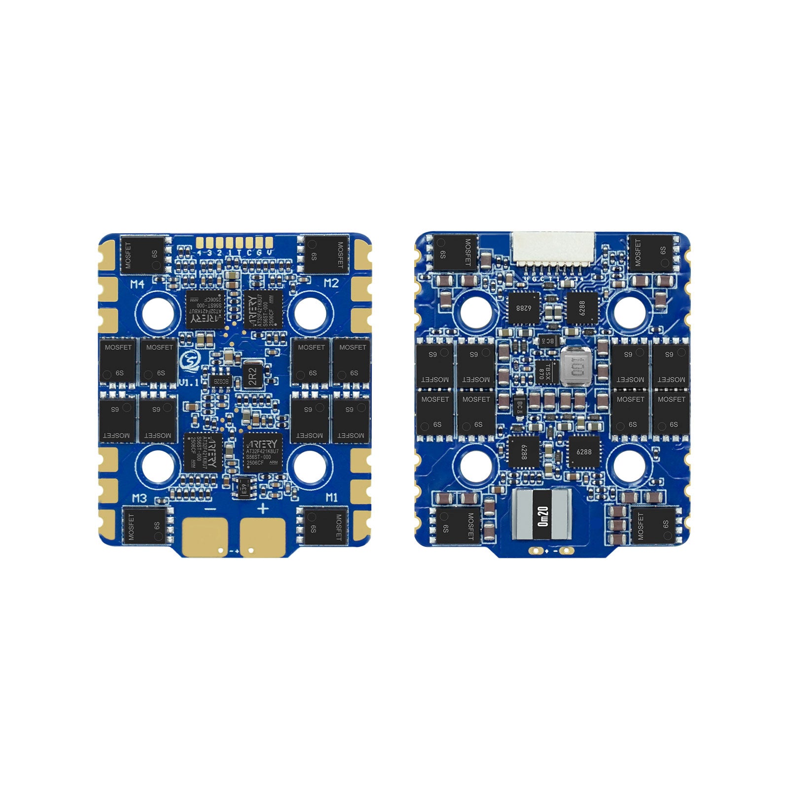 SEQURE Blueson A1 6S 65A or 8S 70A ESC with AM32 or BLHeli_32 Firmware 128KHz 4IN1 ESC for FPV Drones Racing and Freestyle