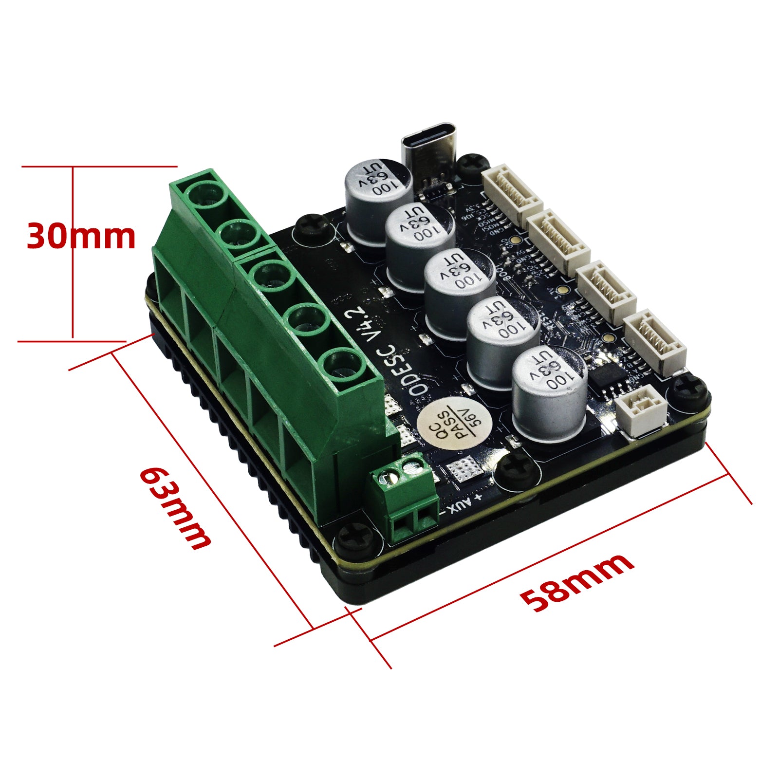 Brushless Servo Motor Controller Size