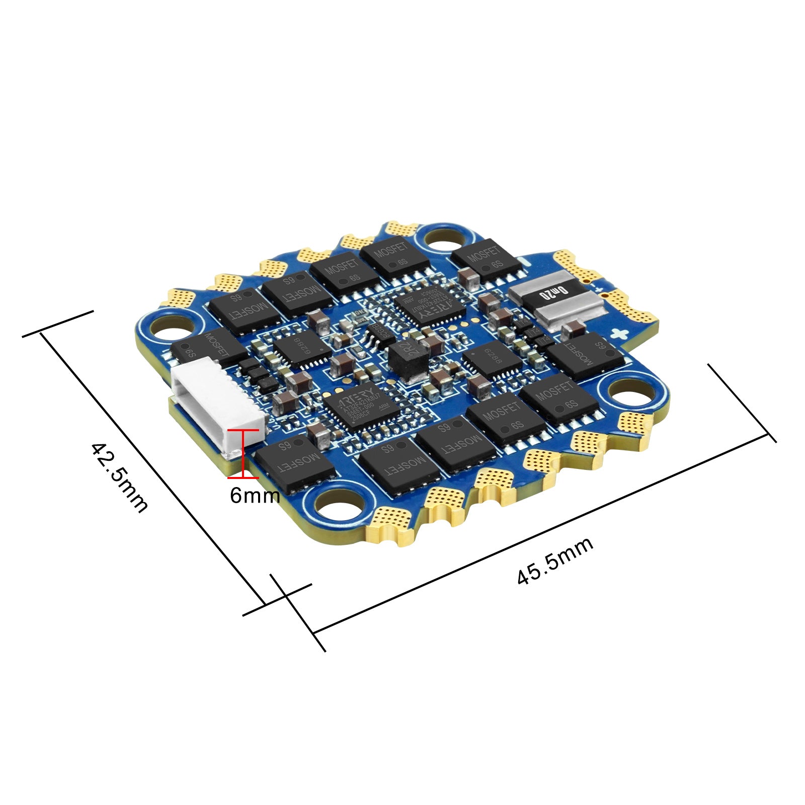 SEQURE Blueson A2 6S 8S 70A ESC with AM32 or BLHeli_32 Firmware 128KHz 4IN1 ESC for FPV Drones Racing and Freestyle
