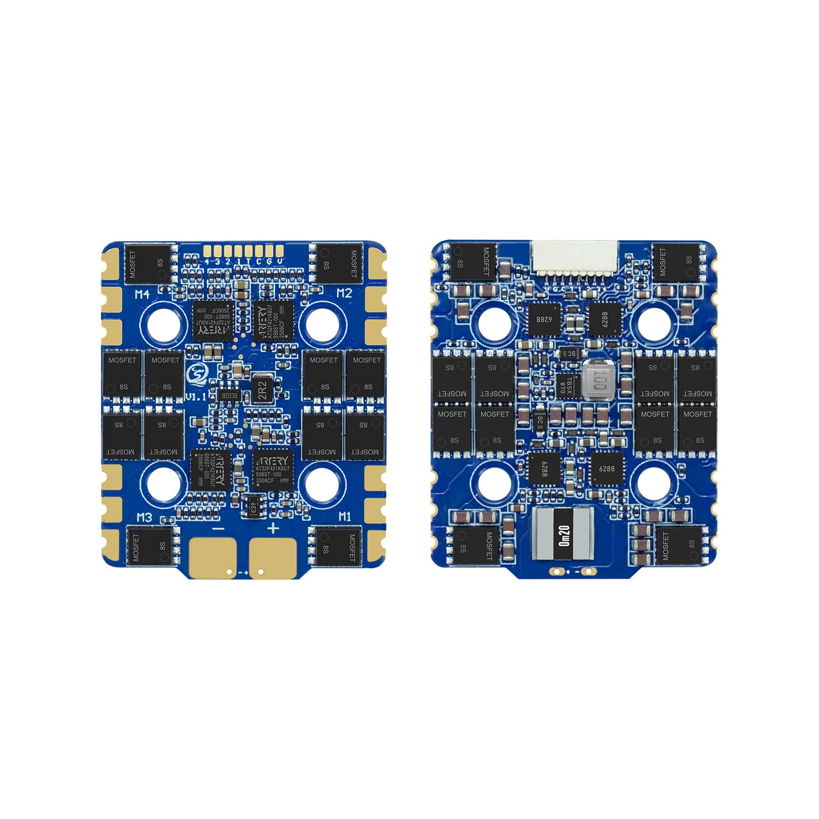 SEQURE Blueson A1 6S 65A or 8S 70A ESC with AM32 or BLHeli_32 Firmware 128KHz 4IN1 ESC for FPV Drones Racing and Freestyle