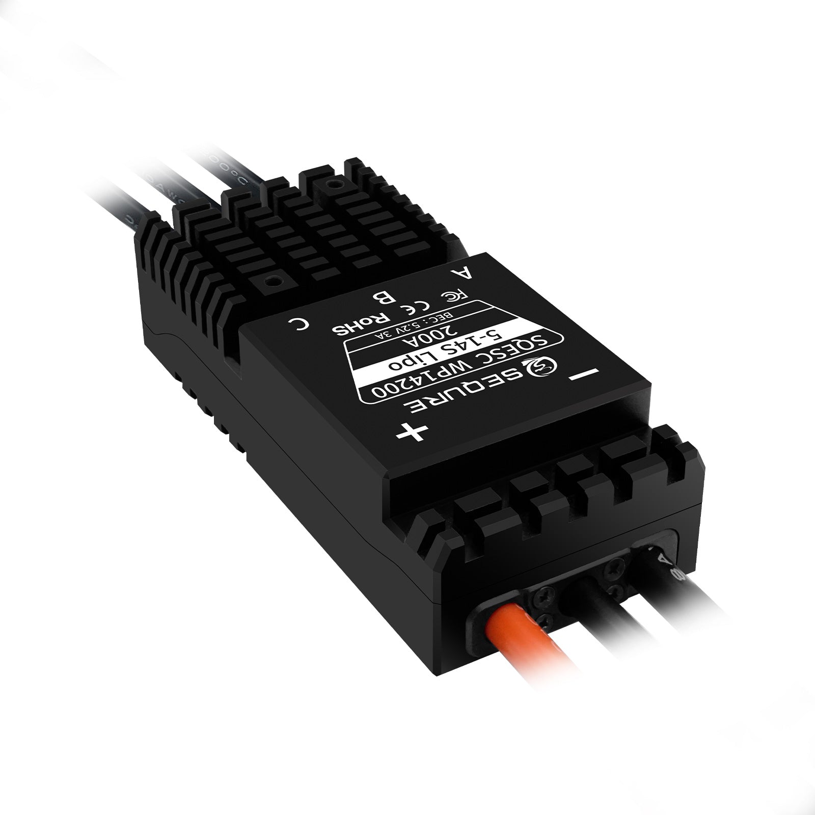 SEQURE SQESC WP14200 IP68 Waterproof Brushless ESC 5-14S Lipo 200A Electric Speed Controller for eFoil Electric Surfboard Kayak SUP board Jetboards Multi-rotor Drones Airplane Models Crop Protection Aircraft Helicopters Model Ships RC Model Cars