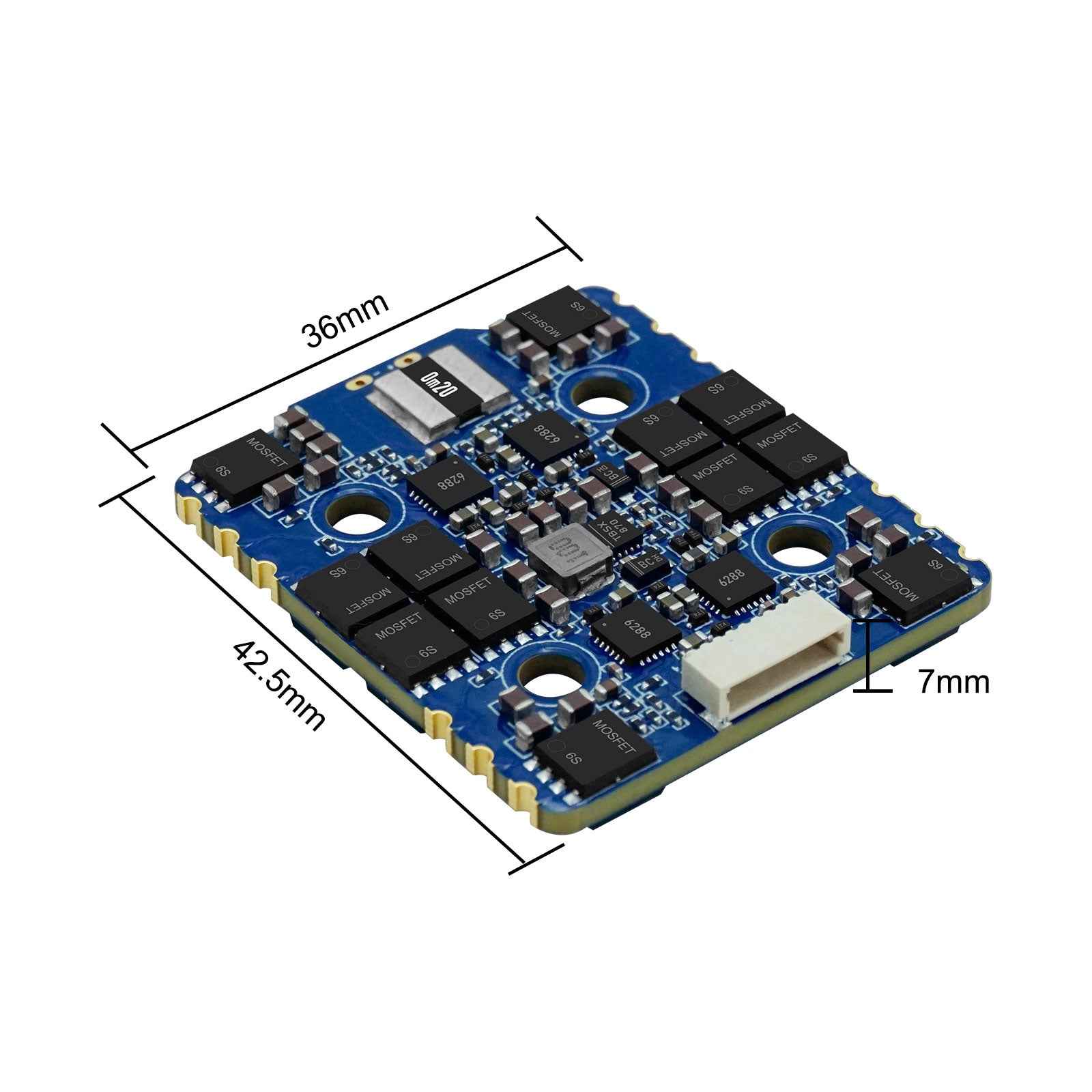 SEQURE Blueson A1 6S 65A or 8S 70A ESC with AM32 or BLHeli_32 Firmware 128KHz 4IN1 ESC for FPV Drones Racing and Freestyle