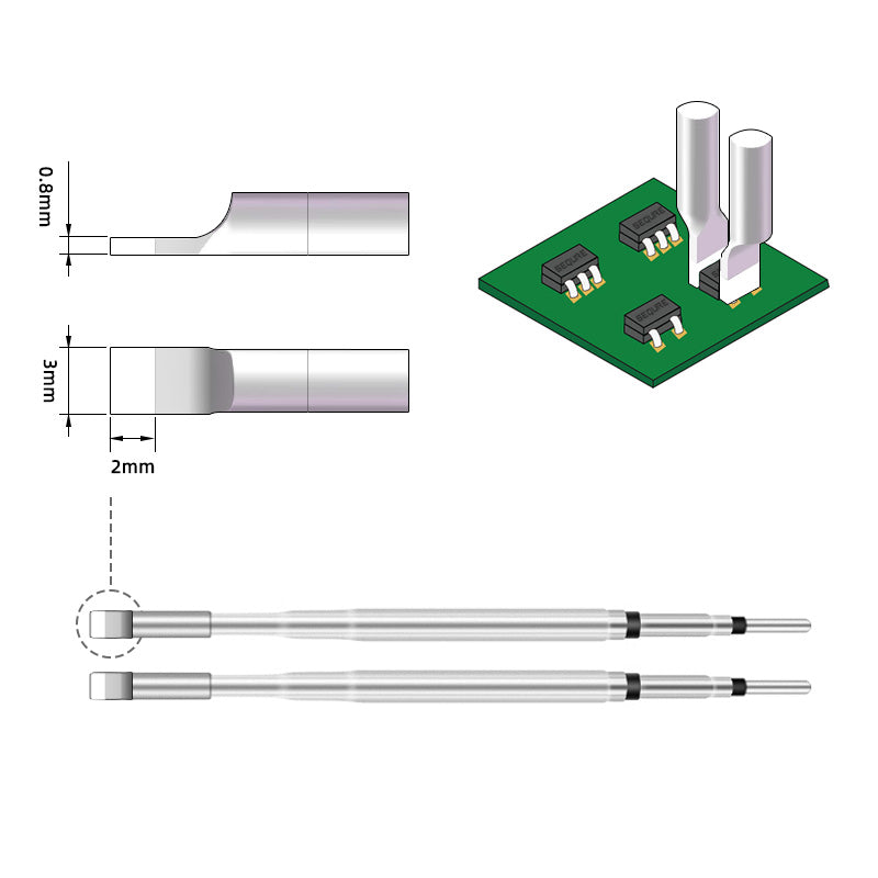 SEQURE HT140 2-IN-1 Hot Tweezers And Soldering Iron Compatible with C210 Soldering Tips And C120 Hot Tweezers Cartridge Tips Desoldering Tips Support PD QC DC Power Supply Desoldering Repair Tool for SMD