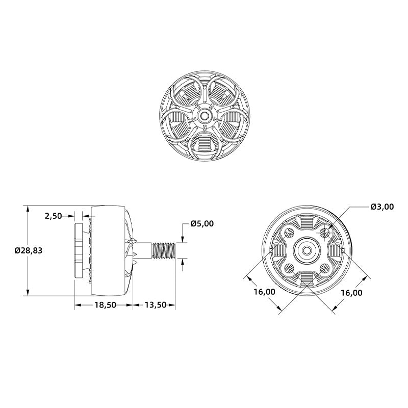SEQURE S2207 6S 8S Brushless Aeromodelling Motor High Efficiency High Torque For 5 Inch FPV Drones Violent Racing And Long Range Drones