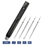 SEQURE S60P Upgraded Version Electric Soldering Iron Supports PD/QC/DC/PPS Power Supply Compatible with C210 Soldering Iron Tip Precision Electronic Mobile Phone Repair Tool Anti-static Soldering Pen 60W