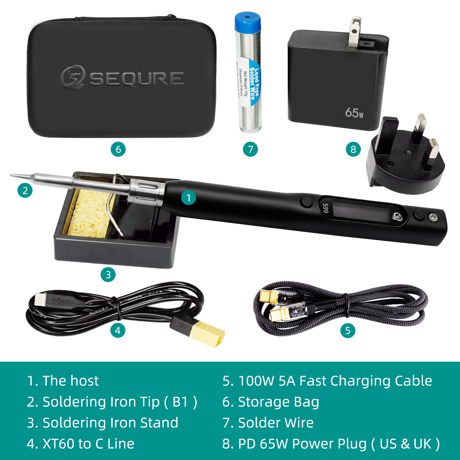 soldering iron kit with UK plug
