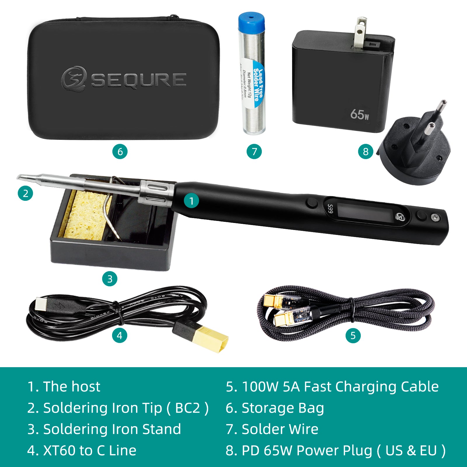 soldering iron kit with BC2 tip