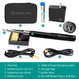 SEQURE S99 Soldering Iron Support PD/QC/DC/PPS Power Supply Compatible with C245 Tip for Drone RC Model Welding Repair Tool Anti-static Welding Pen