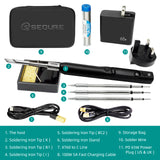 SEQURE S99 Soldering Iron Support PD/QC/DC/PPS Power Supply Compatible with C245 Tip for Drone RC Model Welding Repair Tool Anti-static Welding Pen