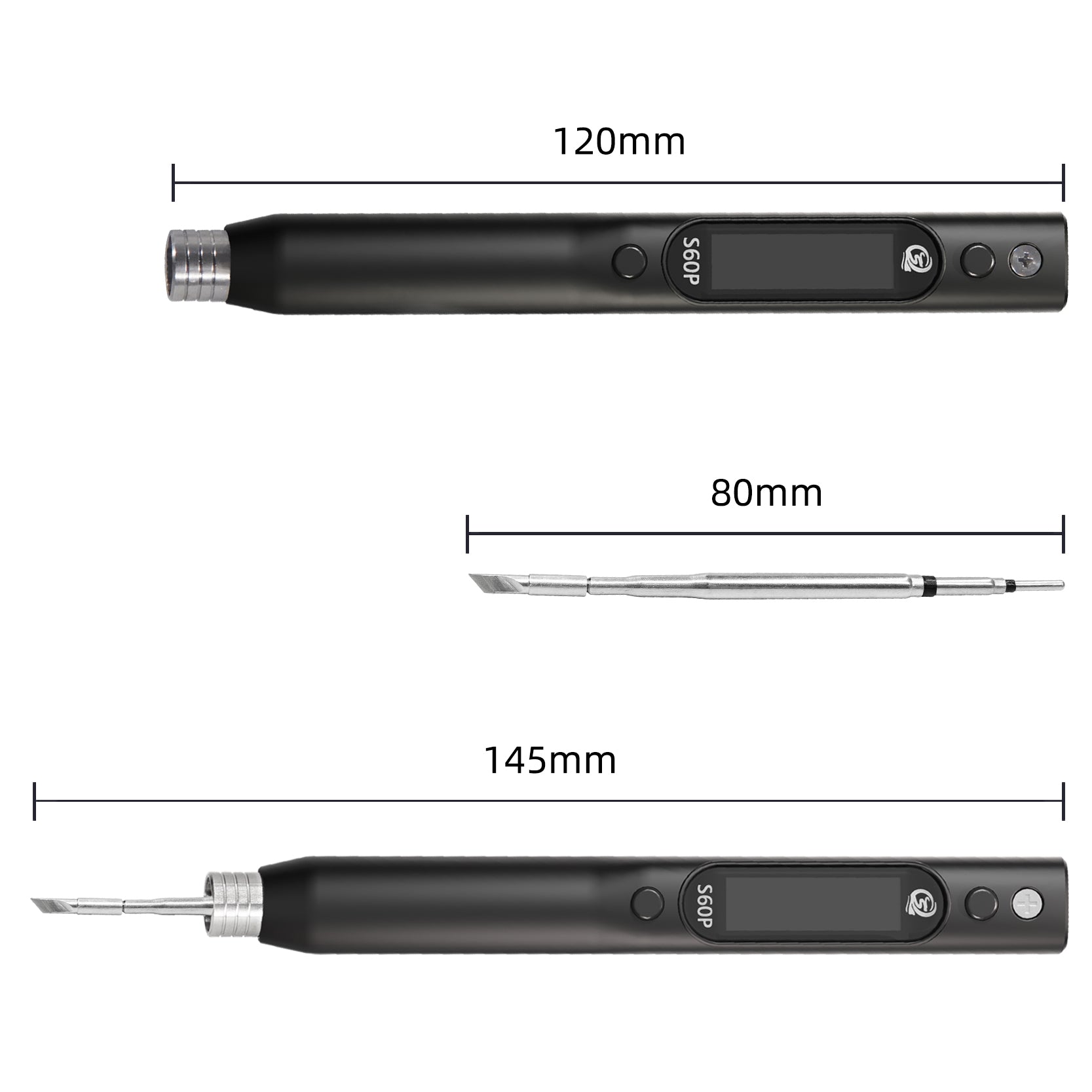 S60P soldering iron size