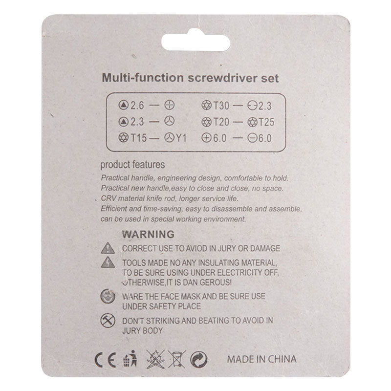 dual-purpose screwdriver set