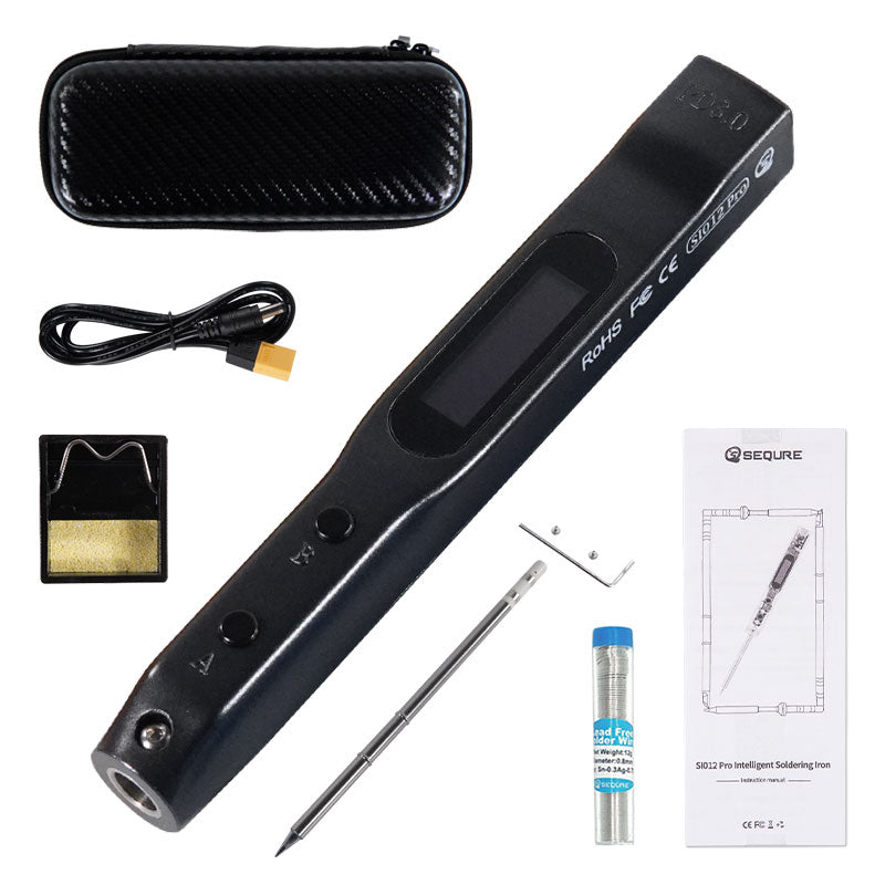 SEQURE SI012 Pro soldering iron Black Kit with T12 Tip