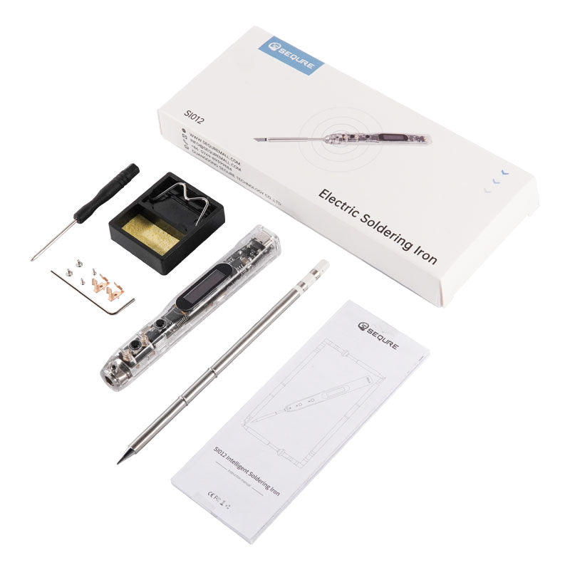 SEQURE SI012 Intelligent OLED Electric Soldering Iron Sensitivity Adjustable Built-in Buzzer Suitable for T12|TS Soldering Iron Tip