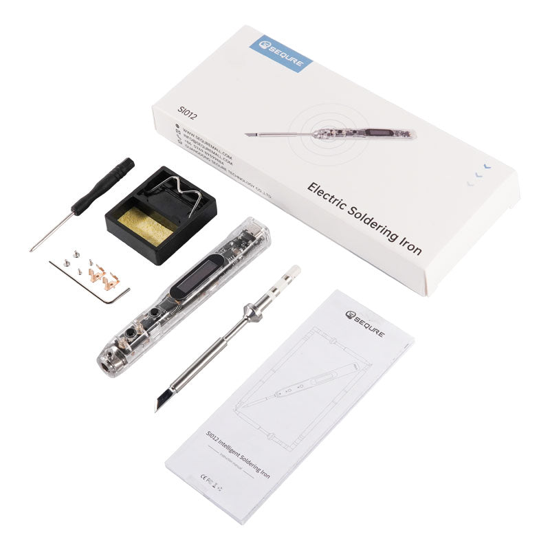 SEQURE SI012 Intelligent OLED Electric Soldering Iron Sensitivity Adjustable Built-in Buzzer Suitable for T12|TS Soldering Iron Tip