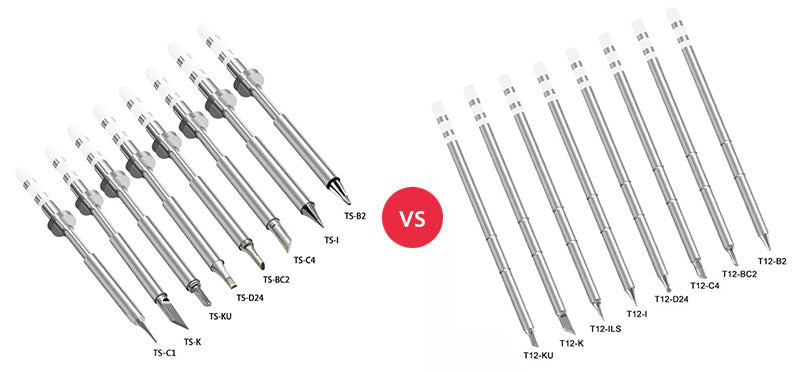 What is The difference Between T12 soldering Iron Tip and TS soldering iron tip?