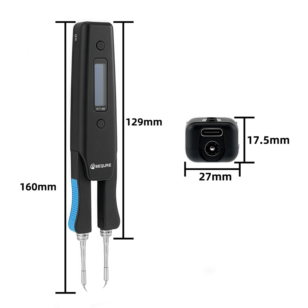 SEQURE HT140 2IN1 Hot Tweezers And Soldering Iron Compatible with C2
