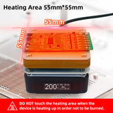 SEQURE T55 Smart Mini Constant Temp Adjustable Preheating Desoldering Station, for Phone / LED Lamp Beads / PCBA / Liquid Heating Repair Tool