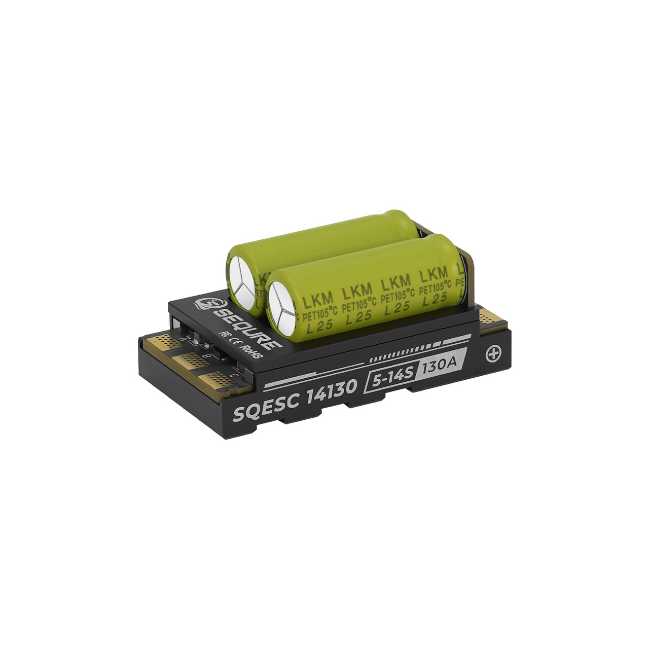 SEQURE SQESC 14130 Brushless ESC 5-14S Lipo Power Supply 130A AM32 / ESCape32 / BLHeli_32 Firmware Suitable for Multi-rotor Drones Airplane Models Crop Protection Aircraft Helicopters Model Ships RC Model Cars Surfboards