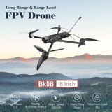 SEQURE Bkli8 FPV Long Range Racing Drone 8 inch Long Endurance 2KG Load Capacity