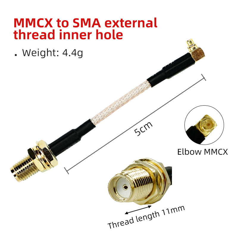 MMCX to SMA Antenna Adapter Cable Size
