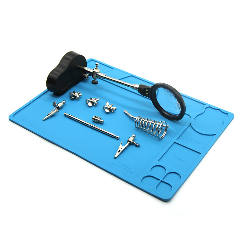 PCB Welding Auxiliary Clamp Magnifier with LED light