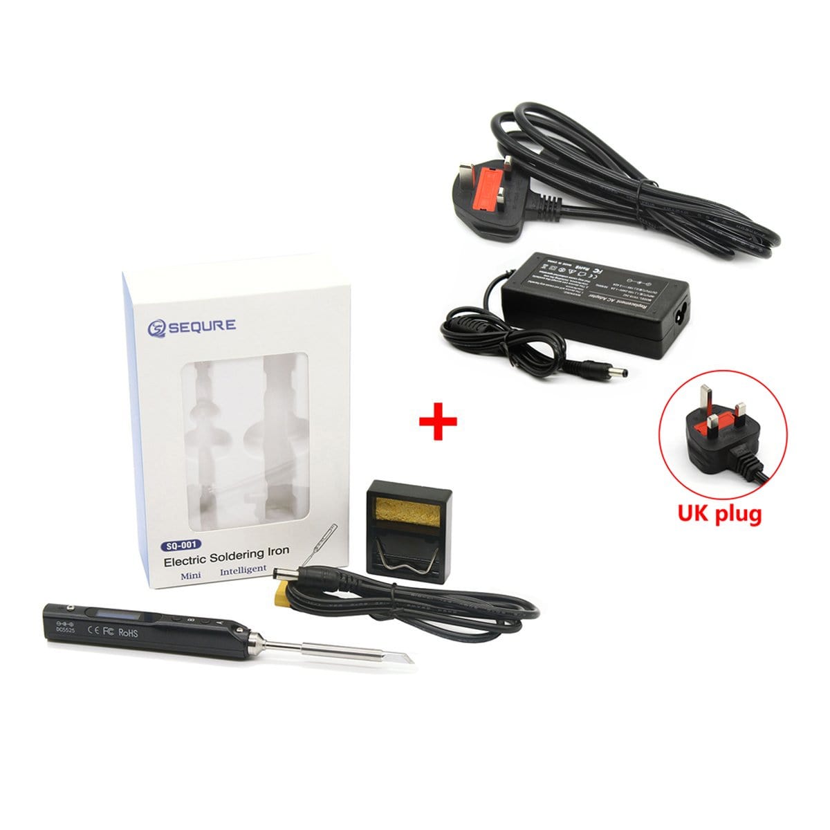 SEQURE SQ-001 MINI Soldering Iron Kit with Power Supply Adapter