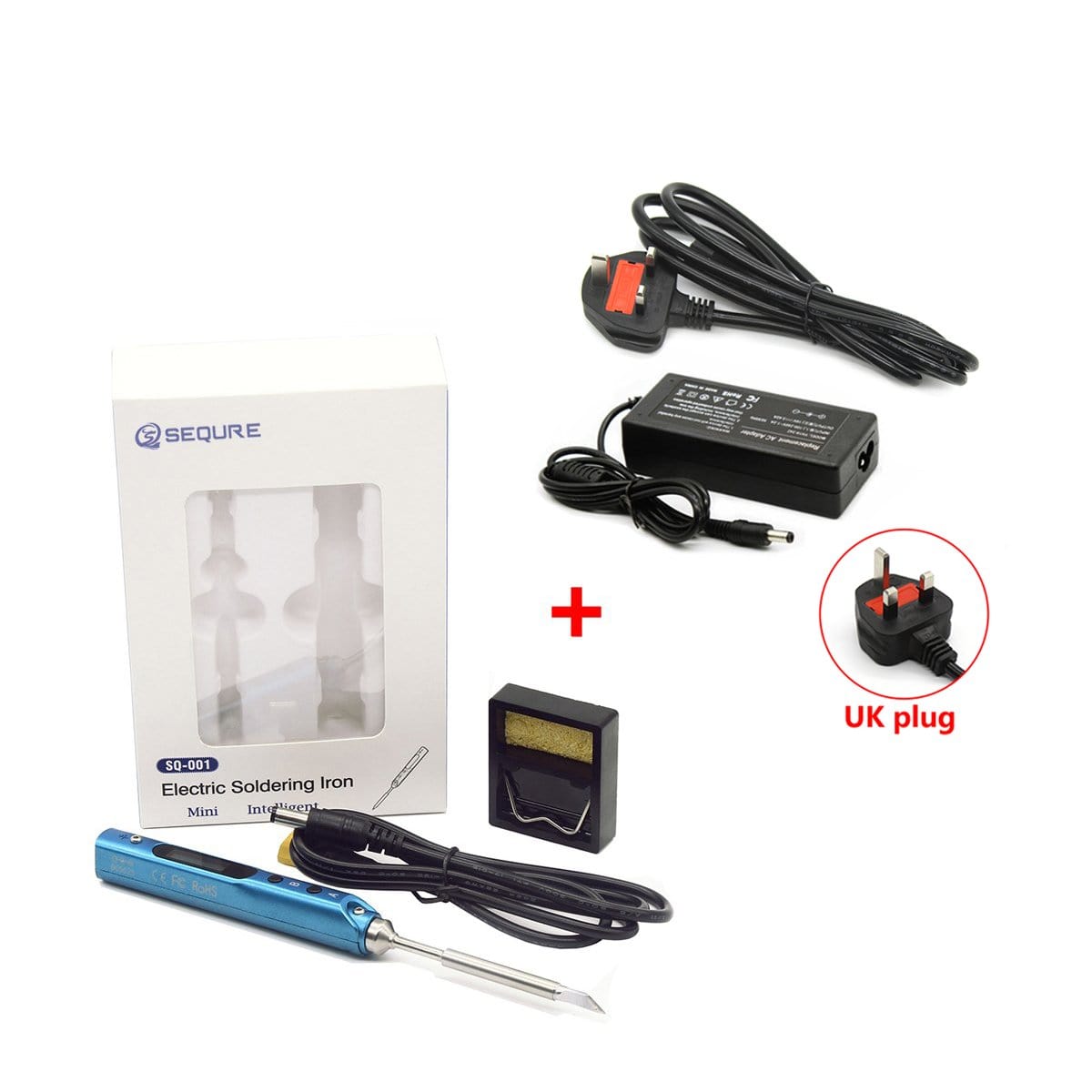SEQURE SQ-001 MINI Soldering Iron Kit with Power Supply Adapter