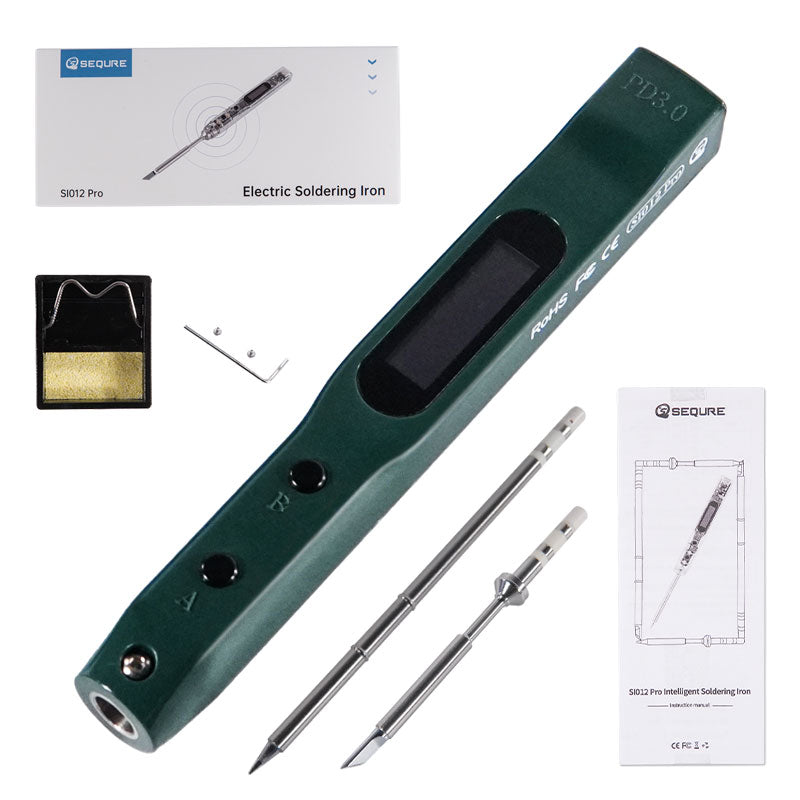 SEQURE SI012 Pro soldering iron Green with T12 TS Tip
